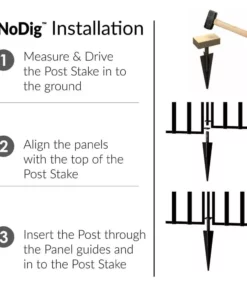 Vigoro 37.2 in. H x 42.87 in. W Steel 3-Rail Garden Fence Panel 20 Vigoro 37.2 in. H x 42.87 in. W Steel 3-Rail Garden Fence Panel -Vigoro sales Store black vigoro garden fencing 860701 66 1000
