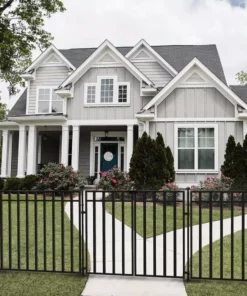 Vigoro 37.2 in. H x 42.87 in. W Steel 3-Rail Garden Fence Panel 27 Vigoro 37.2 in. H x 42.87 in. W Steel 3-Rail Garden Fence Panel -Vigoro sales Store black vigoro garden fencing 860701 76 1000