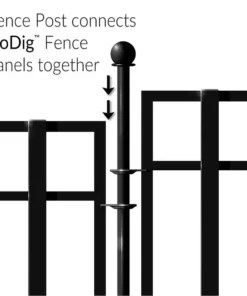 Vigoro 37.2 in. H x 42.87 in. W Steel 3-Rail Garden Fence Panel 21 Vigoro 37.2 in. H x 42.87 in. W Steel 3-Rail Garden Fence Panel -Vigoro sales Store black vigoro garden fencing 860701 77 1000
