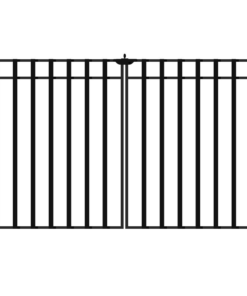 Vigoro 37.2 in. H x 55.7 in. W Steel 3-Rail Garden Fence Gate