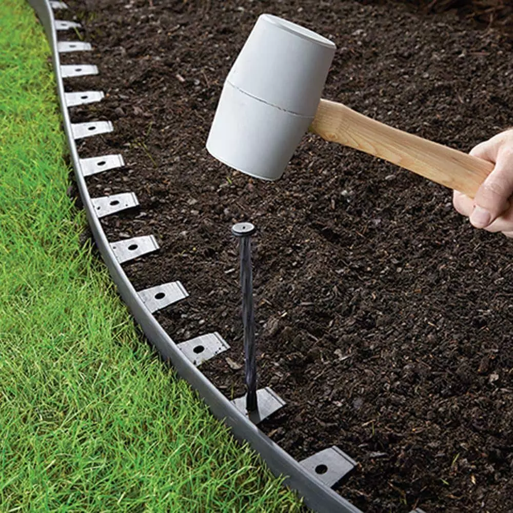 Vigoro 20 ft. No-Dig Landscape Plastic Edging Kit 6 Vigoro 20 ft. No-Dig Landscape Plastic Edging Kit - Image 4