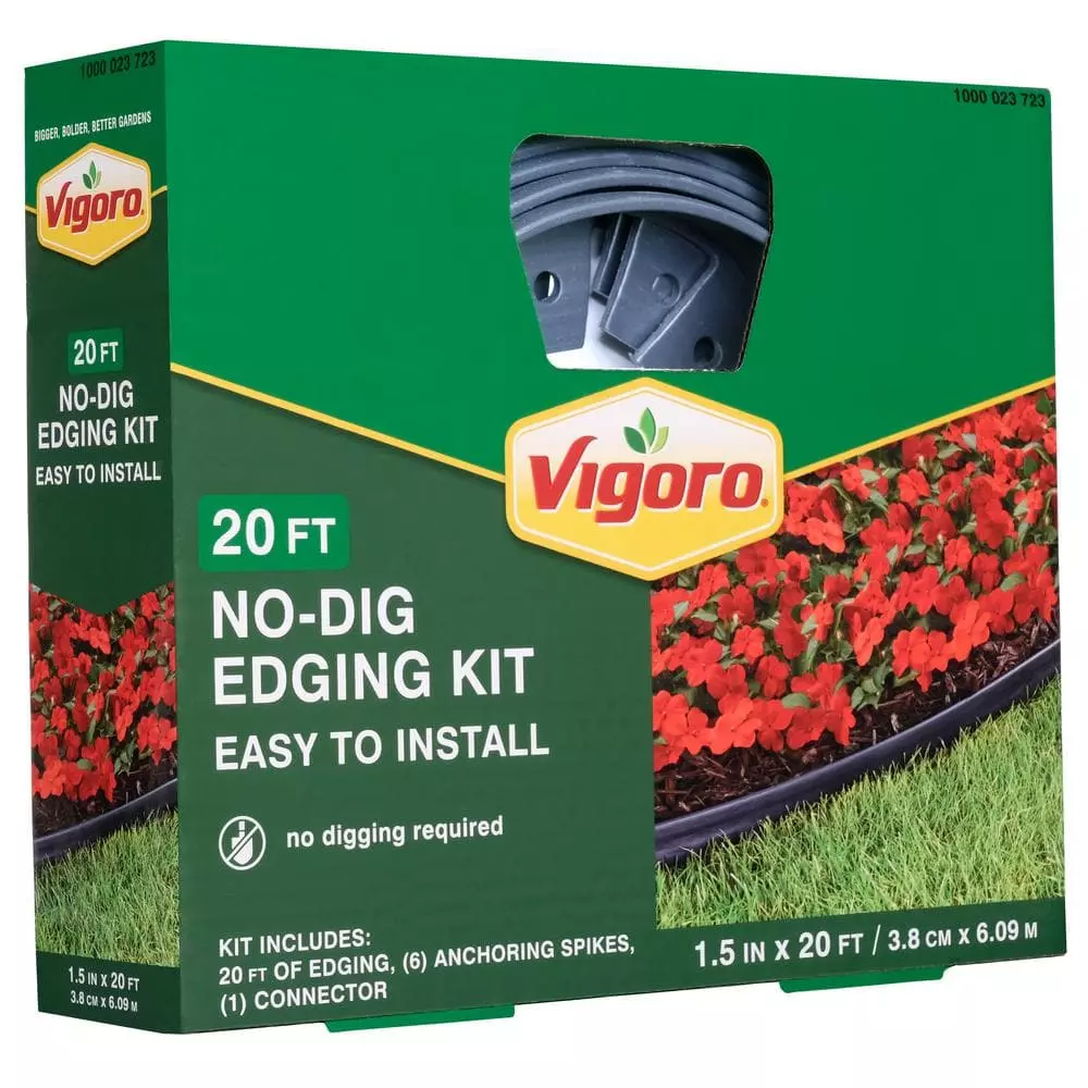 Vigoro 20 ft. No-Dig Landscape Plastic Edging Kit 10 Vigoro 20 ft. No-Dig Landscape Plastic Edging Kit - Image 8