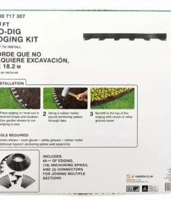 Vigoro 60 ft. No-Dig Landscape Plastic Edging Kit -Vigoro sales Store black vigoro plastic edging 3001 60hd 3 40 1000
