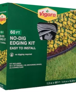 Vigoro 60 ft. No-Dig Landscape Plastic Edging Kit -Vigoro sales Store black vigoro plastic edging 3001 60hd 3 a0 1000