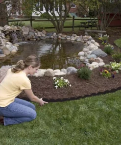 Vigoro 20 ft. x 2.25 in. Black Scalloped Polyethylene No-Dig Edging -Vigoro sales Store black vigoro plastic edging 3011 20hd 5 1f 1000