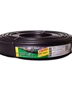 Vigoro 60 ft. x 0.5 in. x 4.5 in. Black Plastic Lawn Edging