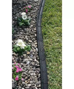 Vigoro EcoBorder 4 ft. Black Rubber Landscape Edging (Single) -Vigoro sales Store black vigoro rubber edging ecobrd blk 4 ft 1f 1000
