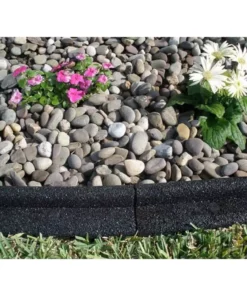Vigoro EcoBorder 4 ft. Black Rubber Landscape Edging (Single) -Vigoro sales Store black vigoro rubber edging ecobrd blk 4 ft 44 1000