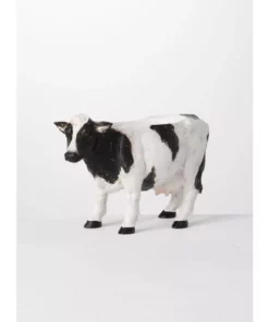 SULLIVANS Black and White Polyresin Cow Planter