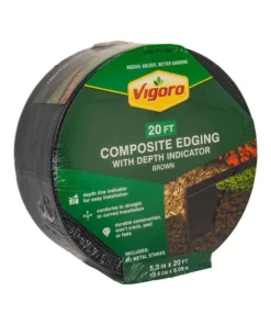 Vigoro 20 ft. Premium Brown Composite Edging -Vigoro sales Store brown vigoro brick edging 903001vg c3 1000