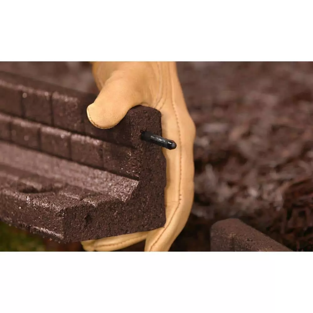 Vigoro 4 ft. Brown No-Dig Rubber Landscape Edging (6-Pack) 9 Vigoro 4 ft. Brown No-Dig Rubber Landscape Edging (6-Pack) - Image 7