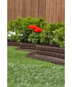 Vigoro 4 ft. Brown No-Dig Rubber Landscape Edging (6-Pack) 18 Vigoro 4 ft. Brown No-Dig Rubber Landscape Edging (6-Pack) -Vigoro sales Store brown vigoro rubber edging dcbfe4bn6 4f 1000