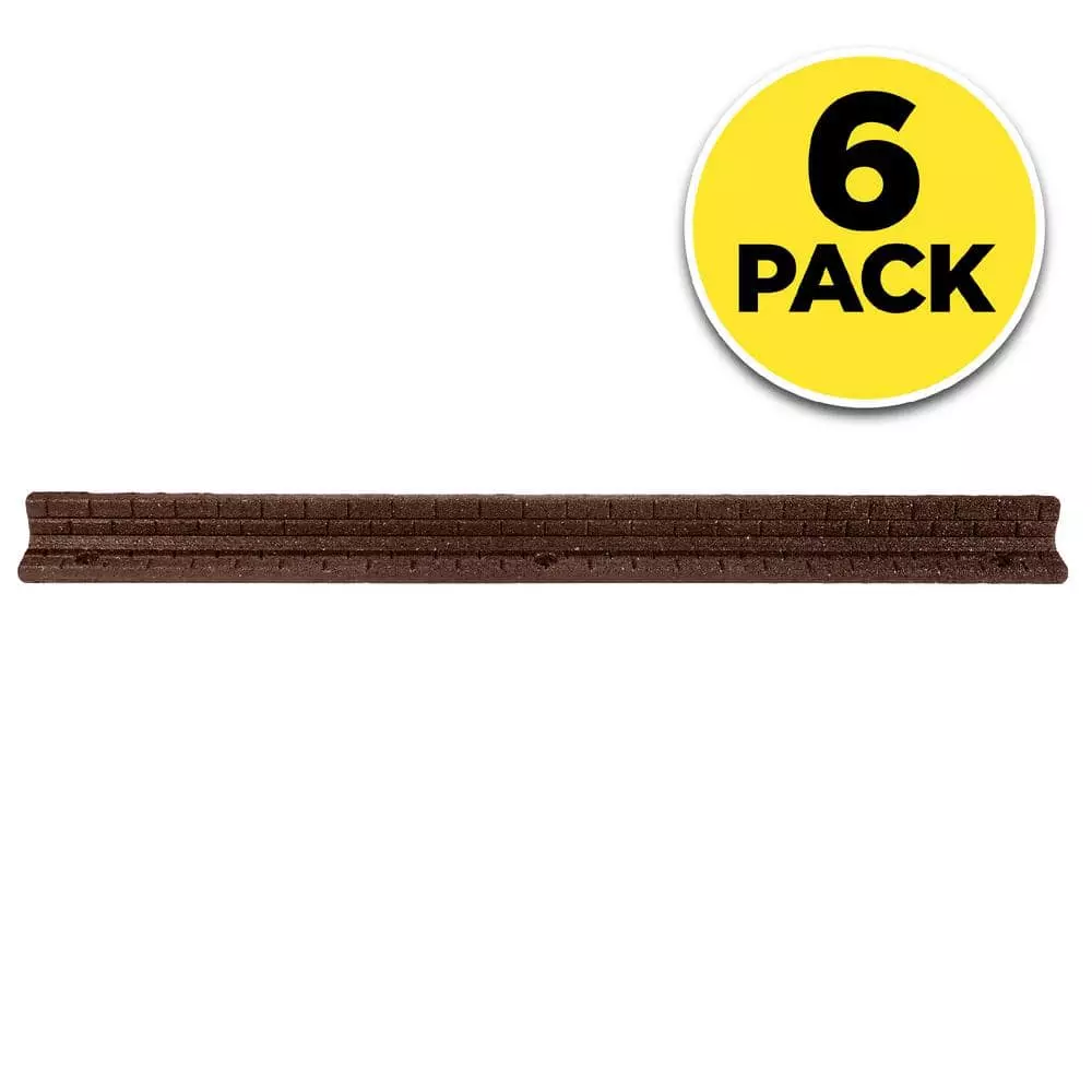 Vigoro 4 ft. Brown No-Dig Rubber Landscape Edging (6-Pack) 3 Vigoro 4 ft. Brown No-Dig Rubber Landscape Edging (6-Pack)