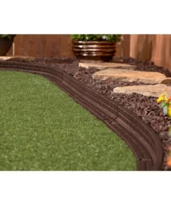 Vigoro 4 ft. Brown No-Dig Rubber Landscape Edging (6-Pack) 21 Vigoro 4 ft. Brown No-Dig Rubber Landscape Edging (6-Pack) -Vigoro sales Store brown vigoro rubber edging dcbfe4bn6 fa 1000