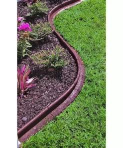 Vigoro EcoBorder 4 ft. Brown Rubber Landscape Edging (6-Pack) -Vigoro sales Store brown vigoro rubber edging ecobrd brn 6pk 31 1000
