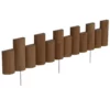 Vigoro 3 ft. Wooden Half-Log Edging -Vigoro sales Store brown vigoro wood edging rc 33b 64 1000