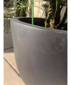 KANTE 21.7 in. H Round Charcoal Concrete/Fiberglass Indoor Outdoor Modern Tall Planter 13 KANTE 21.7 in. H Round Charcoal Concrete/Fiberglass Indoor Outdoor Modern Tall Planter -Vigoro sales Store charcoal kante plant pots osc0066a c60121 66 1000