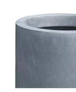 KANTE 15.8 in. W Round Charcoal Concrete/Fiberglass Indoor Outdoor Elegant Planter -Vigoro sales Store charcoal kante plant pots osc0119c c60121 4f 1000