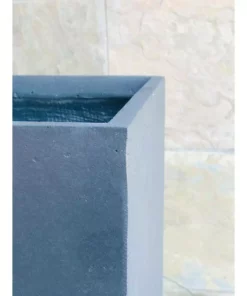 KANTE 12 in. H Square Charcoal Concrete/Fiberglass Indoor Outdoor Elegant Planter -Vigoro sales Store charcoal kante plant pots osf0001b c60121 66 1000