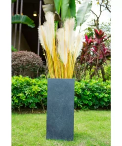 KANTE 20 in. H Square Charcoal Lightweight Concrete/Fiberglass Indoor Outdoor Elegant Tall Planter 16 KANTE 20 in. H Square Charcoal Lightweight Concrete/Fiberglass Indoor Outdoor Elegant Tall Planter -Vigoro sales Store charcoal kante plant pots osf0002a c60121 1d 1000