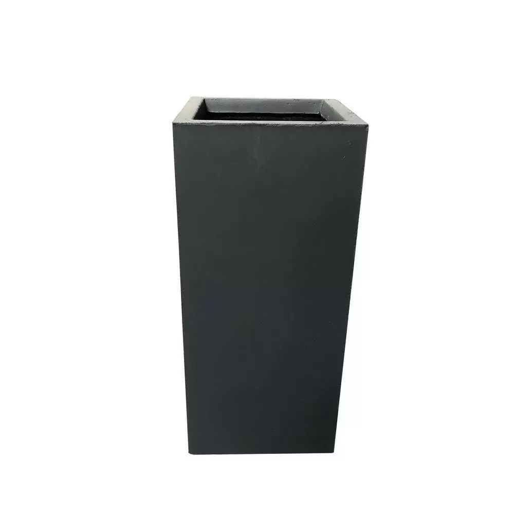 KANTE 20 in. H Square Charcoal Lightweight Concrete/Fiberglass Indoor Outdoor Elegant Tall Planter 7 KANTE 20 in. H Square Charcoal Lightweight Concrete/Fiberglass Indoor Outdoor Elegant Tall Planter - Image 5