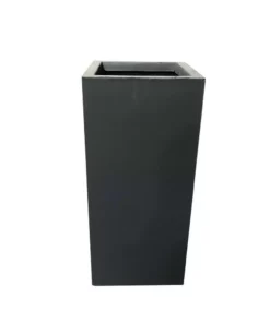 KANTE 24 in. H Square Charcoal Concrete/Fiberglass Indoor Outdoor Elegant Tall Planter -Vigoro sales Store charcoal kante plant pots osf0002b c60121 c3 1000