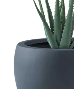 KANTE 8 in. H Charcoal Concrete and Fiberglass Round Bowl Planter, Outdoor Indoor Large Planters Pots with Drainage -Vigoro sales Store charcoal kante plant pots rc0049a c60121 44 1000