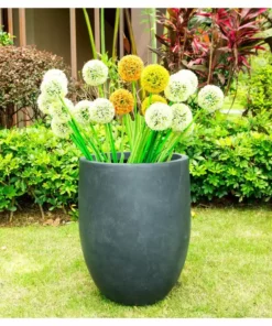 KANTE 21.7 in. Tall Charcoal Lightweight Concrete Round Outdoor Planter -Vigoro sales Store charcoal kante plant pots rc0066a c60121 c3 1000