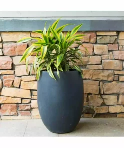 KANTE 21.7 in. Tall Charcoal Lightweight Concrete Round Outdoor Planter -Vigoro sales Store charcoal kante plant pots rc0066a c60121 fa 1000