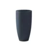 KANTE 13.39 in. x 23.62 in. Round Charcoal Finish Lightweight Concrete and Fiberglass Indoor Outdoor Planter w/Drainage Hole -Vigoro sales Store charcoal kante plant pots rc0099a c60121 64 1000