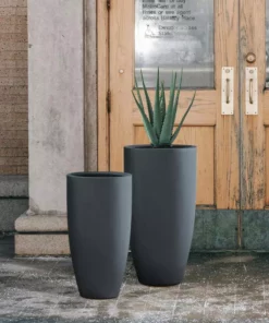 KANTE 31.4" and 23.6"H Charcoal Finish Concrete Tall Planters (Set of 2), Large Outdoor Indoor w/Drainage Hole & Rubber Plug 15 KANTE 31.4" and 23.6"H Charcoal Finish Concrete Tall Planters (Set of 2), Large Outdoor Indoor w/Drainage Hole & Rubber Plug -Vigoro sales Store charcoal kante plant pots rc0099ab c60121 76 1000
