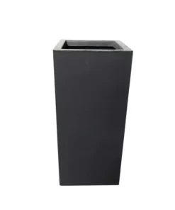 KANTE 28 in. Tall Charcoal Lightweight Concrete Rectangle Modern Outdoor Planter