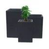 KANTE 19", 16" and 13"H Charcoal Finish Concrete Tall Square Set of 3, Outdoor Indoor Lightweight Planters w/ Drainage Hole 1 KANTE 19", 16" and 13"H Charcoal Finish Concrete Tall Square Set of 3, Outdoor Indoor Lightweight Planters w/ Drainage Hole -Vigoro sales Store charcoal kante plant pots rf0007abc c60121 64 1000