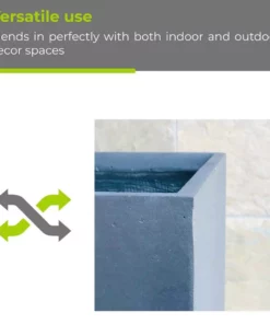 KANTE 26.8 in. Tall Charcoal Lightweight Concrete Modern Long and High Rectangle Planter 15 KANTE 26.8 in. Tall Charcoal Lightweight Concrete Modern Long and High Rectangle Planter -Vigoro sales Store charcoal kante plant pots rf0111a c60121 44 1000