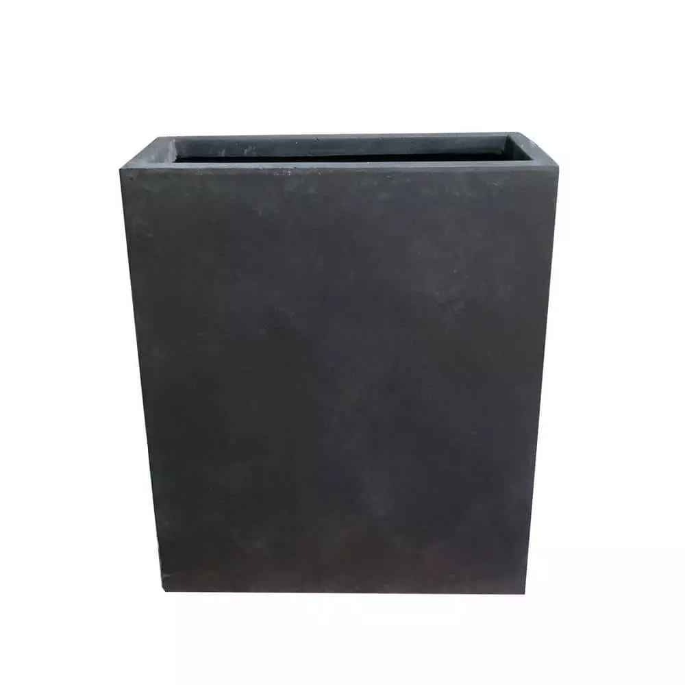KANTE 26.8 in. Tall Charcoal Lightweight Concrete Modern Long and High Rectangle Planter 3 KANTE 26.8 in. Tall Charcoal Lightweight Concrete Modern Long and High Rectangle Planter