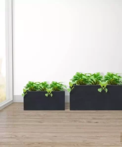 KANTE 31.4 in. & 23.6 in. L Rectangular Charcoal Lightweight Long Low Planters w/Drainage Hole (Set of 2), Outdoor/Indoor 12 KANTE 31.4 in. & 23.6 in. L Rectangular Charcoal Lightweight Long Low Planters w/Drainage Hole (Set of 2), Outdoor/Indoor -Vigoro sales Store charcoal kante plant pots rf0147ab c60121 1f 1000