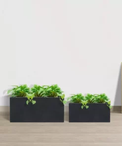 KANTE 31.4 in. & 23.6 in. L Rectangular Charcoal Lightweight Long Low Planters w/Drainage Hole (Set of 2), Outdoor/Indoor 11 KANTE 31.4 in. & 23.6 in. L Rectangular Charcoal Lightweight Long Low Planters w/Drainage Hole (Set of 2), Outdoor/Indoor -Vigoro sales Store charcoal kante plant pots rf0147ab c60121 4f 1000