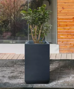 KANTE 27.6 in. H Square Charcoal Concrete and Fiberglass Tall Planter Outdoor Indoor Lightweight Plant Pots 14 KANTE 27.6 in. H Square Charcoal Concrete and Fiberglass Tall Planter Outdoor Indoor Lightweight Plant Pots -Vigoro sales Store charcoal kante plant pots rf0222c c60121 fa 1000