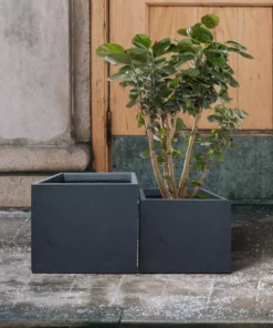 KANTE 17.3 in. W Square Charcoal Lightweight Concrete and Fiberglass Planters with Drainage Holes (Set of 2) 13 KANTE 17.3 in. W Square Charcoal Lightweight Concrete and Fiberglass Planters with Drainage Holes (Set of 2) -Vigoro sales Store charcoal kante plant pots rf2015015bc c60121 44 1000