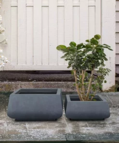 KANTE 21.2 in. and 16.1 in. W Square Charcoal Finish Lightweight Concrete/Fiberglass Planters with Drainage Holes (Set of 2) 13 KANTE 21.2 in. and 16.1 in. W Square Charcoal Finish Lightweight Concrete/Fiberglass Planters with Drainage Holes (Set of 2) -Vigoro sales Store charcoal kante plant pots rf2015018ab c60121 44 1000
