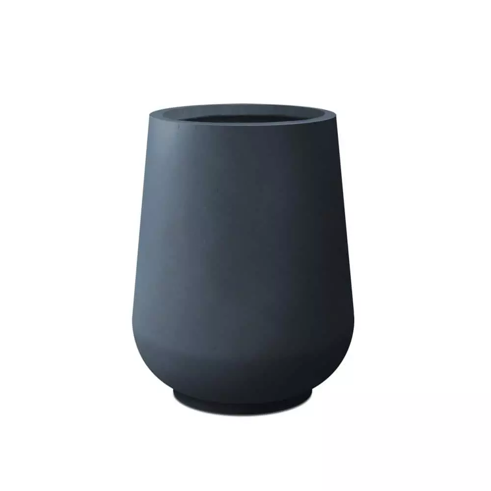 KANTE 10.63 in. x 13.78 in. Round Charcoal Lightweight Concrete and Weather Resistant Fiberglass Planter w/Drainage Hole 3 KANTE 10.63 in. x 13.78 in. Round Charcoal Lightweight Concrete and Weather Resistant Fiberglass Planter w/Drainage Hole