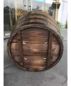 Vigoro 25.98 in. Dia x 16.54 in. H Round Wooden Barrel Planter -Vigoro sales Store dark wood vigoro barrel planters hl6642 1d 1000