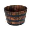 Vigoro 25.98 in. Dia x 16.54 in. H Round Wooden Barrel Planter 1 Vigoro 25.98 in. Dia x 16.54 in. H Round Wooden Barrel Planter -Vigoro sales Store dark wood vigoro barrel planters hl6642 64 1000