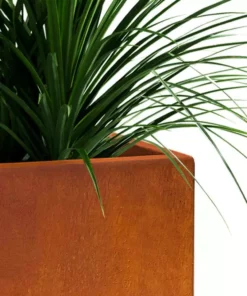 KANTE 19 in. H Faux Weathering Steel Concrete Tall Square Planter, Modern Outdoor/Indoor Lightweight with Drainage Hole -Vigoro sales Store faux weathering steel kante plant pots rf0007c c91942 44 1000