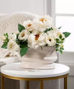 SULLIVANS Ivory Low Oval Ceramic Planter 11 SULLIVANS Ivory Low Oval Ceramic Planter -Vigoro sales Store glaze sullivans plant pots cm2342 44 1000