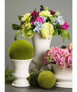 SULLIVANS Ivory Low Oval Ceramic Planter 9 SULLIVANS Ivory Low Oval Ceramic Planter -Vigoro sales Store glaze sullivans plant pots cm2342 4f 1000