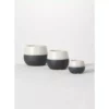 SULLIVANS Black And White Ceramic Pot - Set of 3