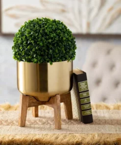 SULLIVANS Brass Planter On Stands - Set of 3 -Vigoro sales Store gold sullivans plant pots n2714 4f 1000