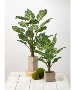 SULLIVANS Gray Cement Square Planter 8 SULLIVANS Gray Cement Square Planter -Vigoro sales Store gray sullivans plant pots cmt1090 4f 1000