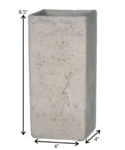 SULLIVANS Gray Cement Square Planter -Vigoro sales Store gray sullivans plant pots cmt1092 1f 1000